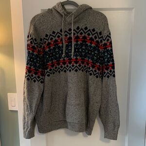 American Eagle Gray Patterned Men's Sweater